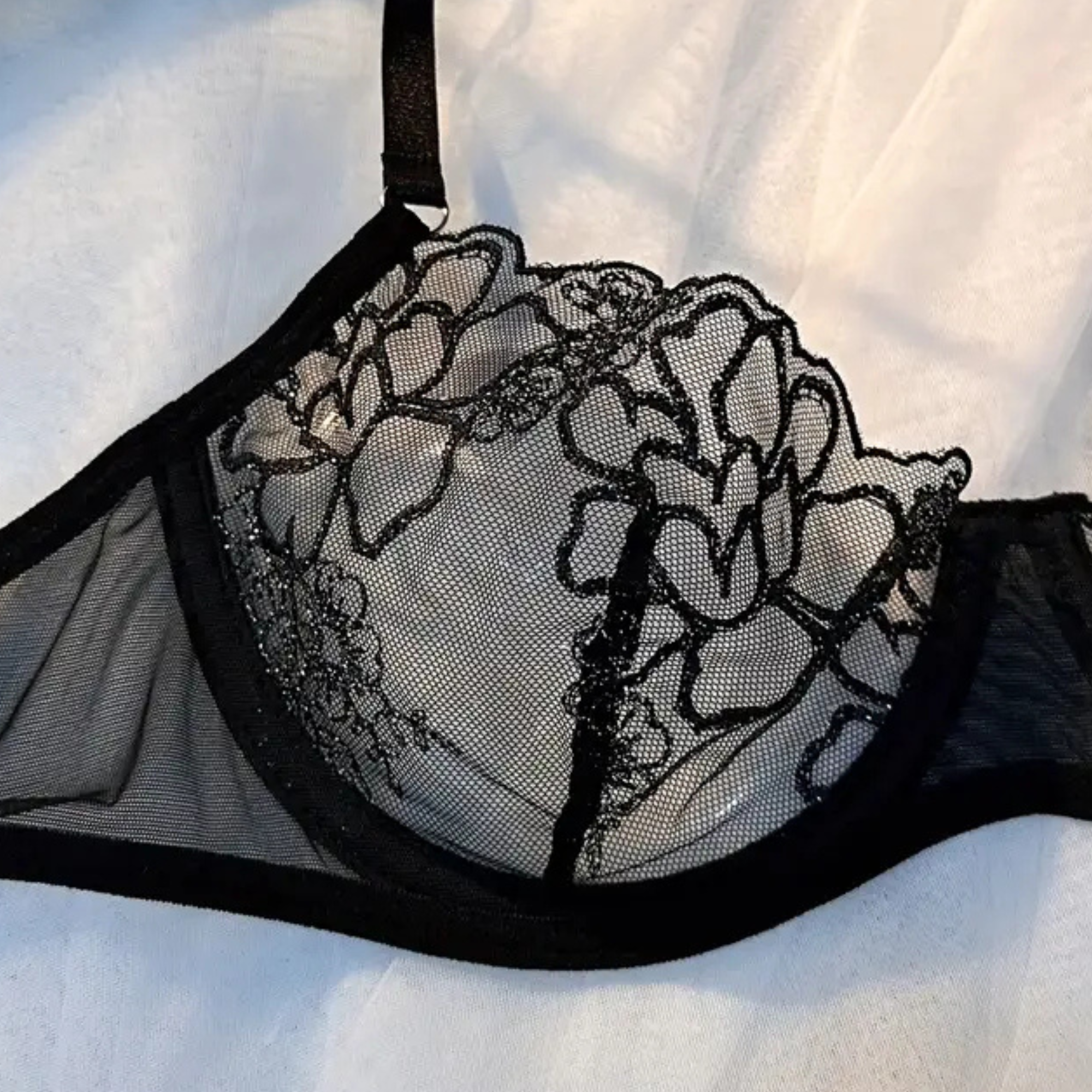 Push-Up Lingerie Set | Embroidered Bra & Thong